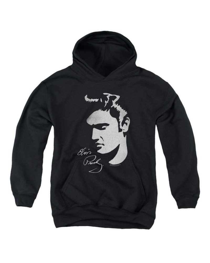 Elvis Presley Youth Hoodie | SIMPLE FACE Pull-Over Sweatshirt $14.50 Sweatshirts