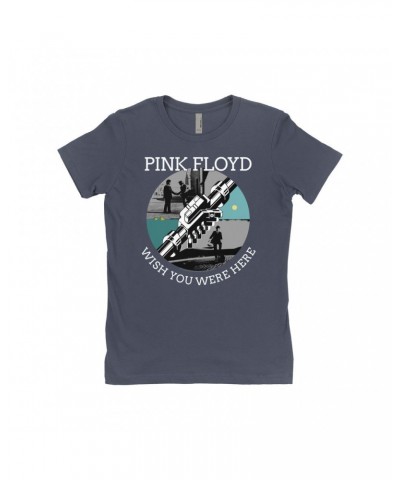 Pink Floyd Ladies' Boyfriend T-Shirt | Wish You Were Here Album Collage Shirt $8.48 Shirts