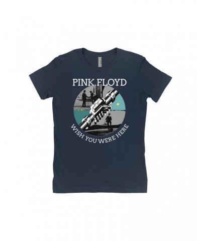 Pink Floyd Ladies' Boyfriend T-Shirt | Wish You Were Here Album Collage Shirt $8.48 Shirts