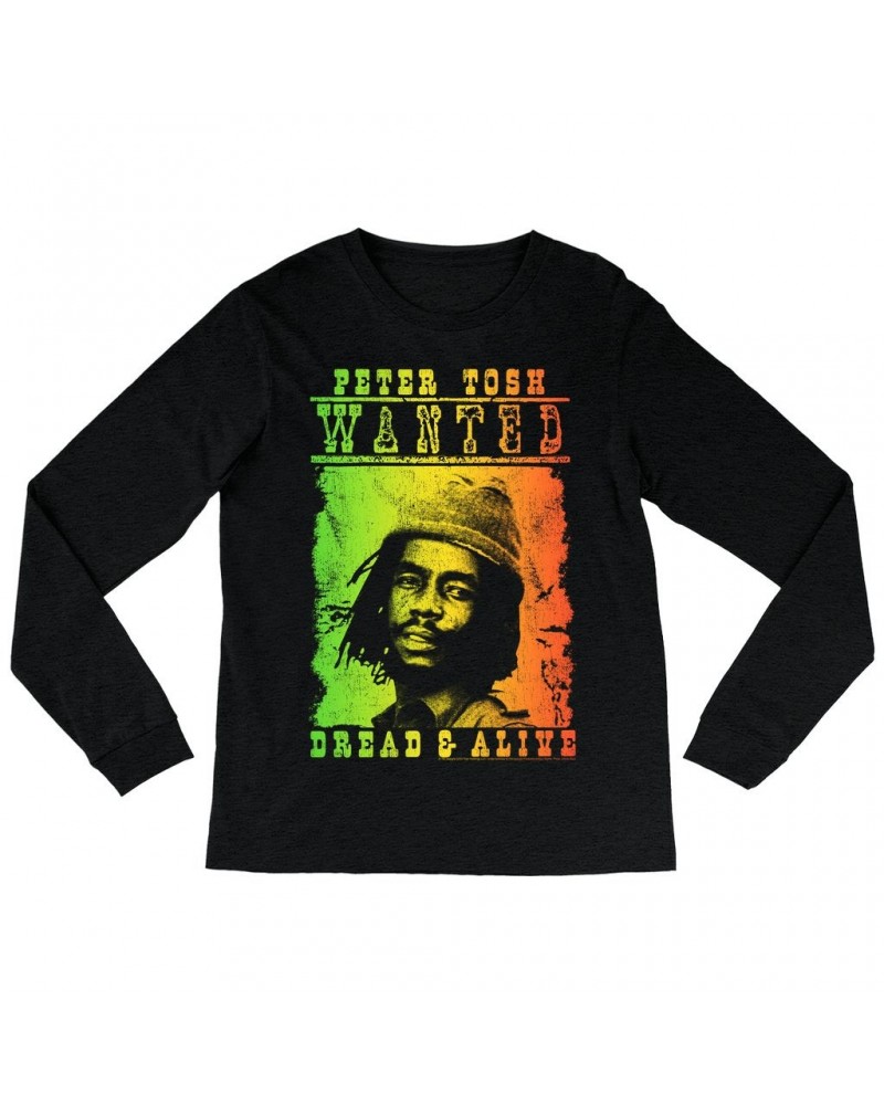 Peter Tosh Long Sleeve Shirt | Rainbow Ombre Dread & Alive Shirt $11.68 Shirts