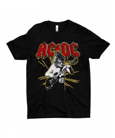 AC/DC T-Shirt | Angus Red And Yellow Burst Shirt $8.73 Shirts