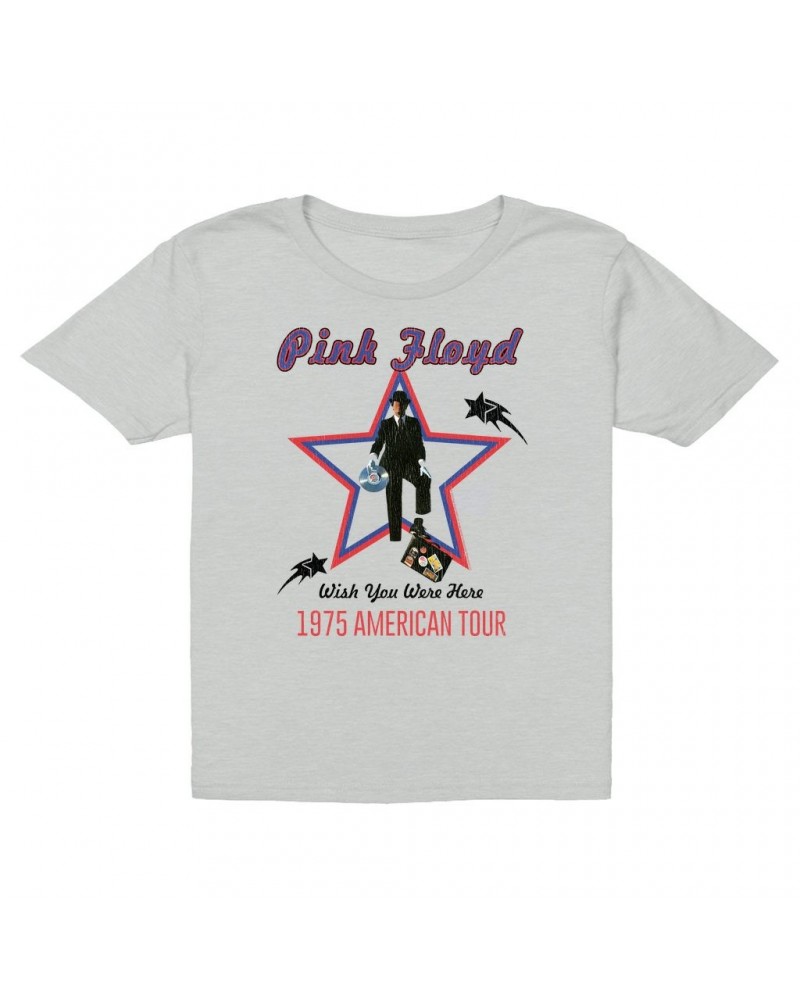 Pink Floyd Kids T-Shirt | Wish You Were Here 1975 American Tour Distressed Kids T-Shirt $12.48 Kids