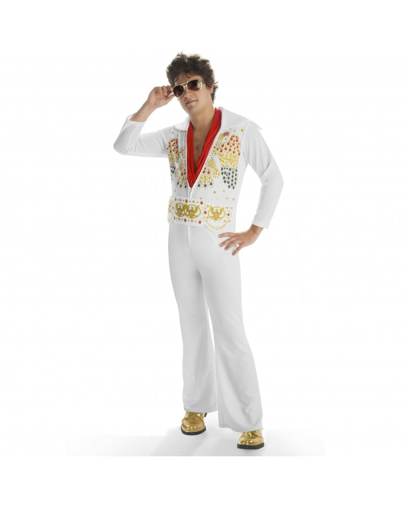 Elvis Presley Adult Jumpsuit Costume $17.93 Accessories