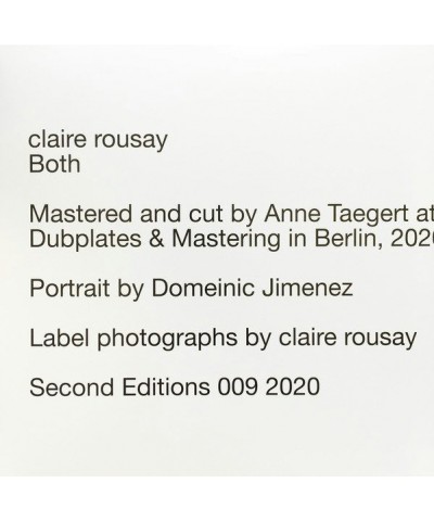 claire rousay BOTH Vinyl Record $11.88 Vinyl