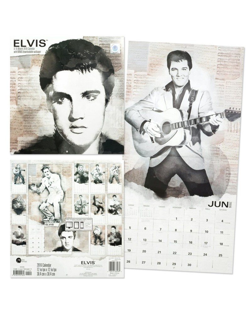 Elvis Presley 2016 Retro Wall Calendar $0.80 Calendars