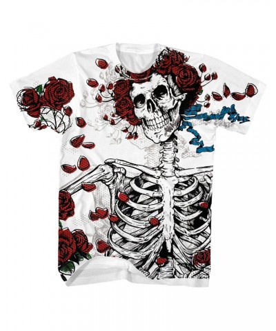 Grateful Dead T-Shirt | Woodcut Skeleton And Roses Shirt $12.13 Shirts