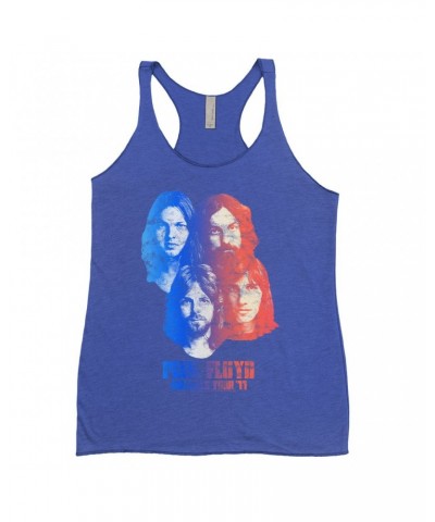 Pink Floyd Ladies' Tank Top | Group Ombre Animals '77 Tour Image Distressed Shirt $10.71 Shirts