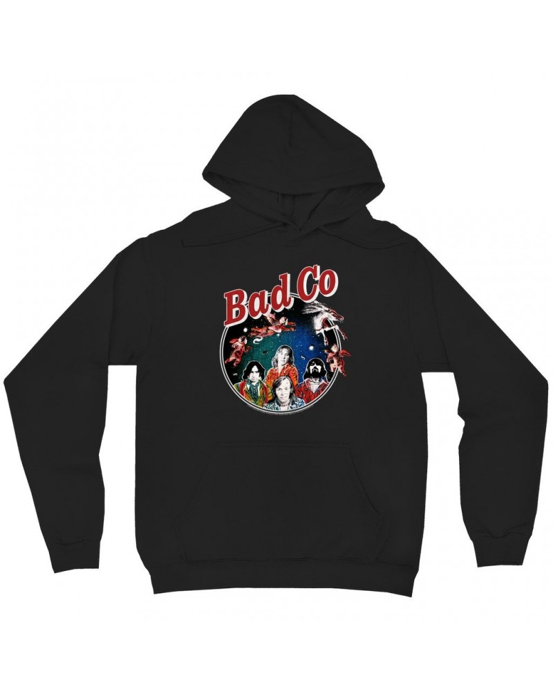 Bad Company Hoodie | Angels Distressed Image Hoodie $19.98 Sweatshirts