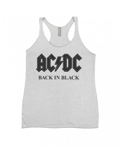 AC/DC Ladies' Tank Top | Back In Black Charcoal Design Shirt $8.69 Shirts