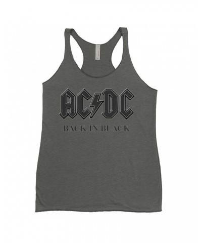 AC/DC Ladies' Tank Top | Back In Black Charcoal Design Shirt $8.69 Shirts