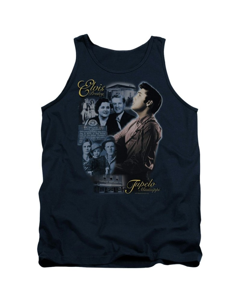 Elvis Presley Tank Top | TUPELO Sleeveless Shirt $5.58 Shirts