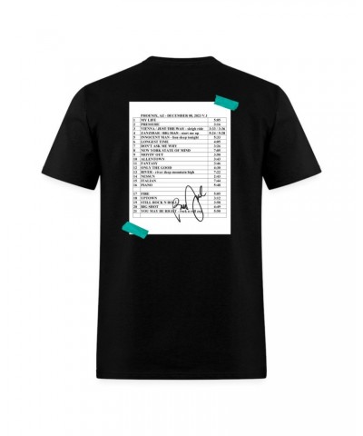 Billy Joel "12-8-23 Phoenix Set List" Black T-Shirt - Online Exclusive $16.50 Shirts