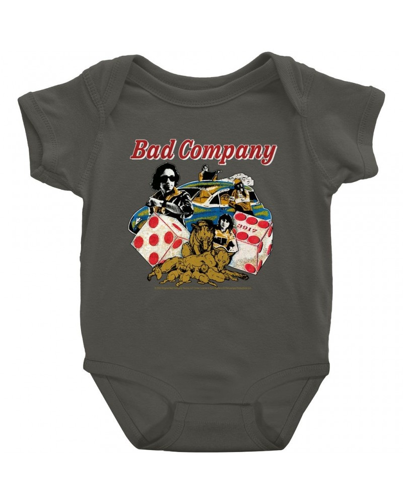 Bad Company Baby Short Sleeve Bodysuit | Rock n' Roll Fantasy '79 Collage Bodysuit $7.98 Kids