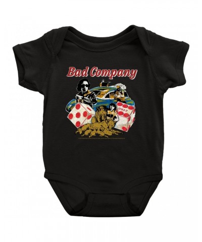 Bad Company Baby Short Sleeve Bodysuit | Rock n' Roll Fantasy '79 Collage Bodysuit $7.98 Kids