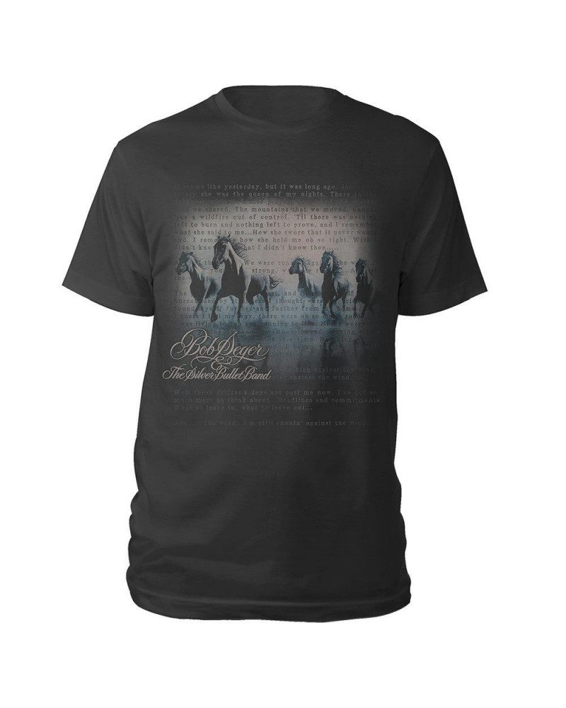 Bob Seger & The Silver Bullet Band Against The Wind Classic Lyric Tee $11.98 Shirts