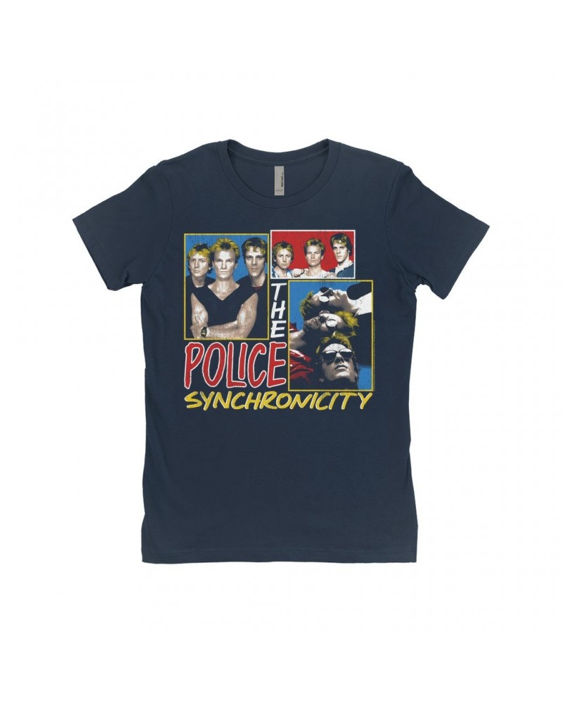 The Police Ladies' Boyfriend T-Shirt | Synchronicity Collage Distressed Shirt $10.48 Shirts