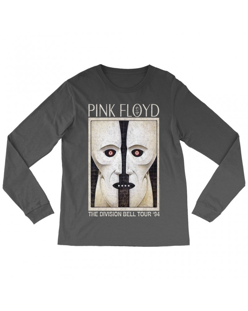 Pink Floyd Long Sleeve Shirt | Division Bell Tour 1994 Distressed Shirt $10.78 Shirts