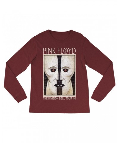 Pink Floyd Long Sleeve Shirt | Division Bell Tour 1994 Distressed Shirt $10.78 Shirts