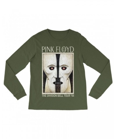 Pink Floyd Long Sleeve Shirt | Division Bell Tour 1994 Distressed Shirt $10.78 Shirts