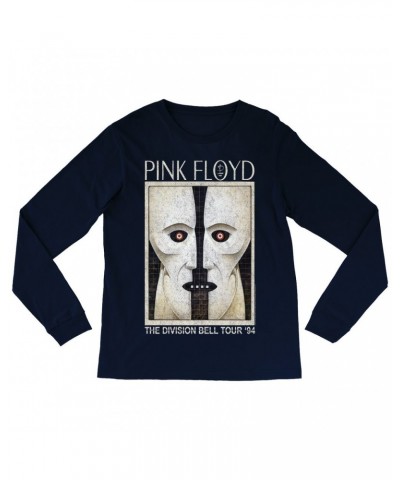 Pink Floyd Long Sleeve Shirt | Division Bell Tour 1994 Distressed Shirt $10.78 Shirts