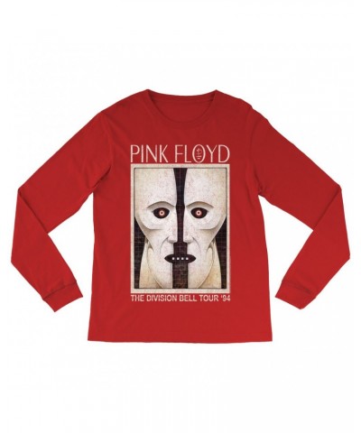 Pink Floyd Long Sleeve Shirt | Division Bell Tour 1994 Distressed Shirt $10.78 Shirts