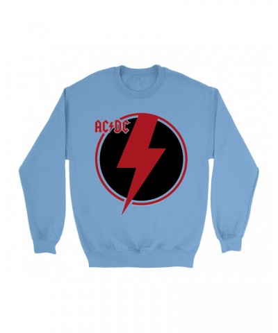 AC/DC Bright Colored Sweatshirt | Black Red Bolt Sweatshirt $11.88 Sweatshirts