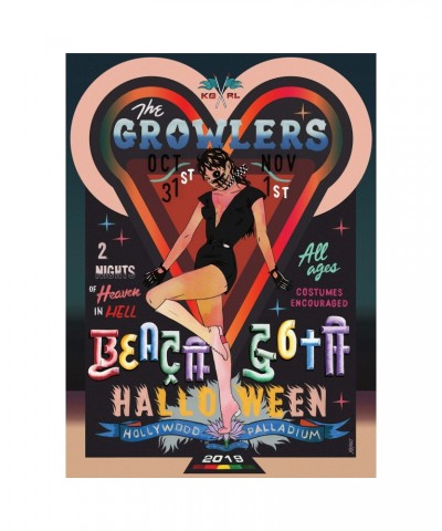 The Growlers Limited Edition Beach Goth 2019 Hollywood CA Poster $4.80 Decor