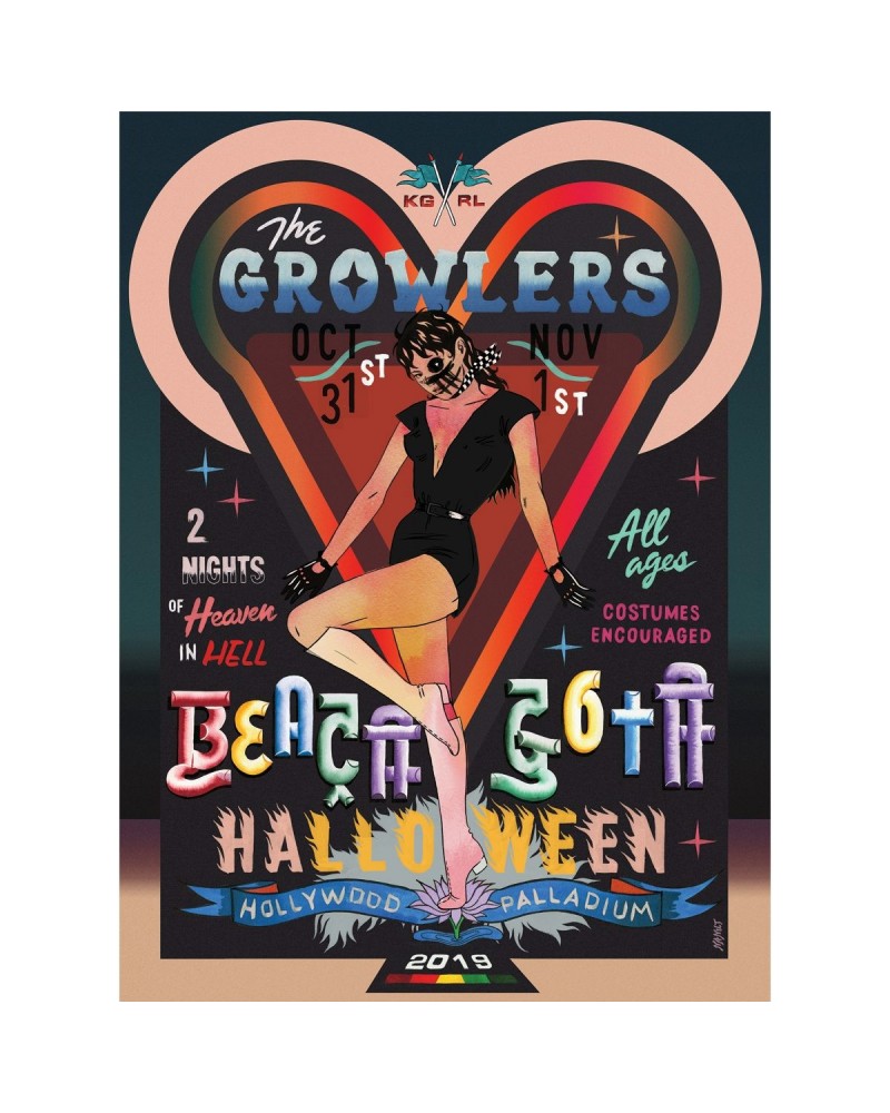 The Growlers Limited Edition Beach Goth 2019 Hollywood CA Poster $4.80 Decor