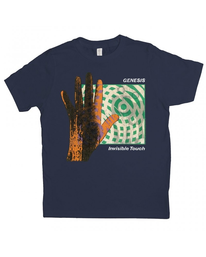 Genesis Kids T-Shirt | Reverse Colored Invisible Touch Album Cover Design Kids Shirt $10.33 Kids