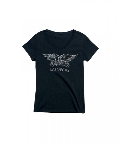 Aerosmith Vegas Bling V-Neck (Womens) $19.20 Shirts