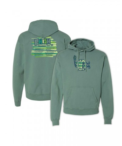 Phish Striped Summer Tour '98 Pullover Hoodie on Pigment Green $21.30 Sweatshirts