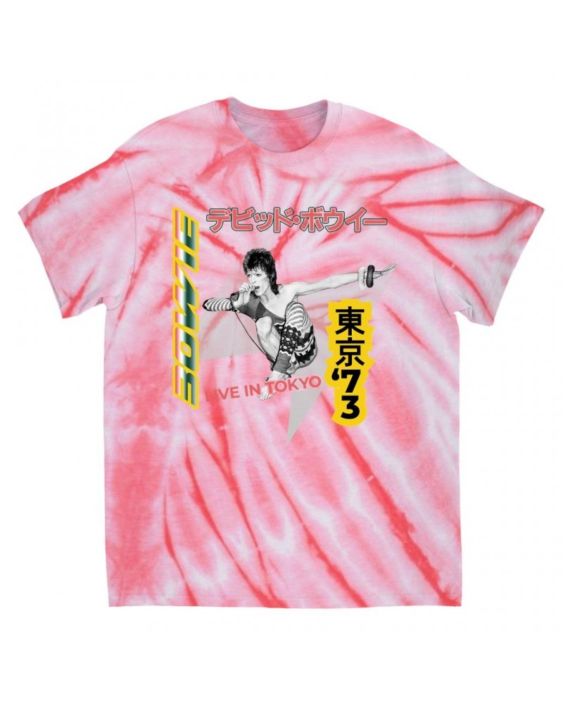 David Bowie T-Shirt | 1973 Live In Tokyo Tie Dye Shirt $9.70 Shirts