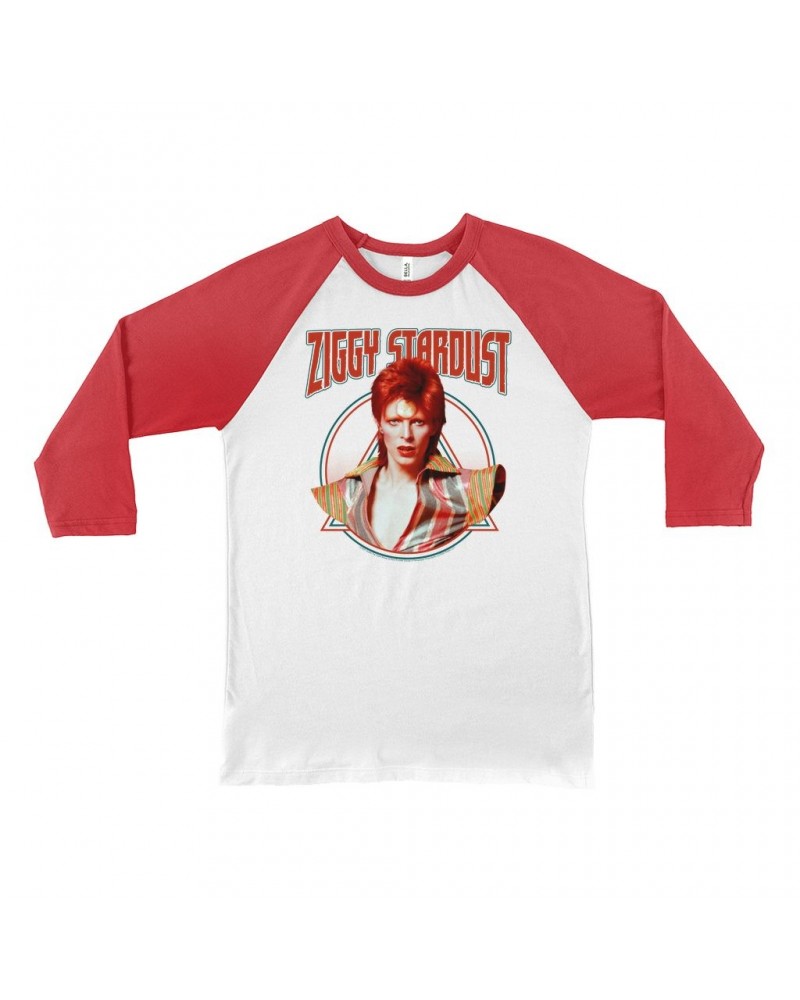 David Bowie 3/4 Sleeve Baseball Tee | Featuring Ziggy Stardust Shirt $10.78 Shirts