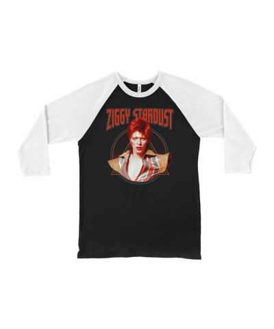 David Bowie 3/4 Sleeve Baseball Tee | Featuring Ziggy Stardust Shirt $10.78 Shirts