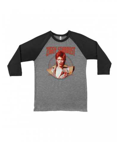 David Bowie 3/4 Sleeve Baseball Tee | Featuring Ziggy Stardust Shirt $10.78 Shirts