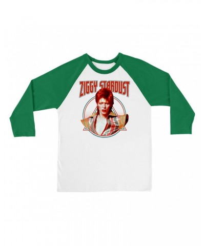 David Bowie 3/4 Sleeve Baseball Tee | Featuring Ziggy Stardust Shirt $10.78 Shirts