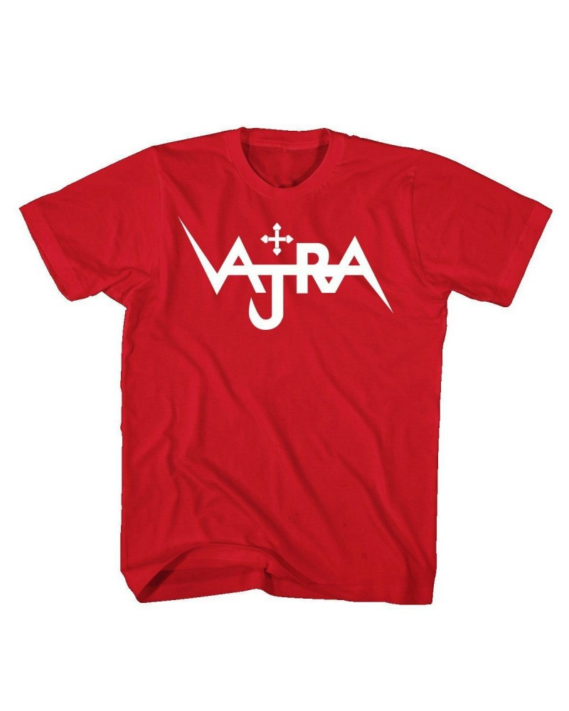 Vajra Classic White Vajra Logo on Red Unisex T-Shirt $8.25 Shirts