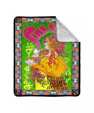 Pink Floyd Sherpa Blanket | 1966 Marquee London Concert Poster Blanket $32.88 Blankets