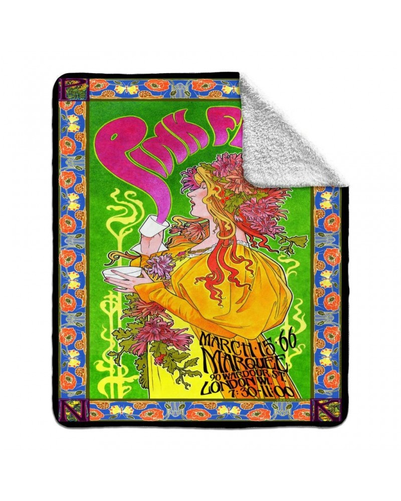 Pink Floyd Sherpa Blanket | 1966 Marquee London Concert Poster Blanket $32.88 Blankets