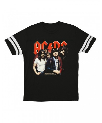 AC/DC T-Shirt | Highway To Hell Album Group Image Football Shirt $15.49 Shirts