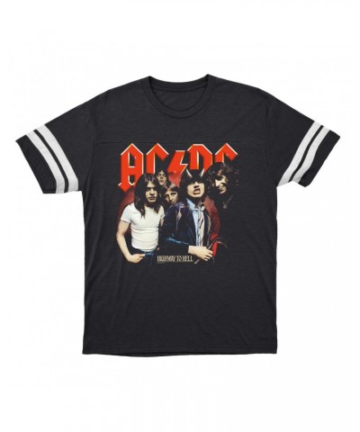 AC/DC T-Shirt | Highway To Hell Album Group Image Football Shirt $15.49 Shirts