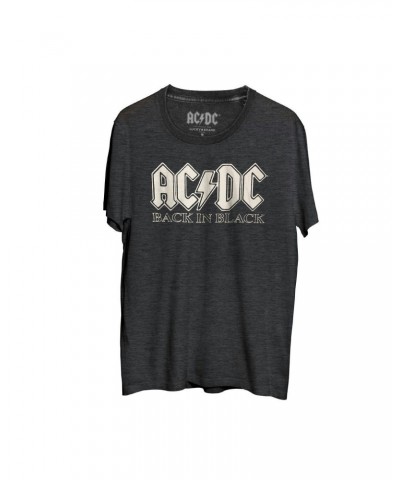 AC/DC Back in Black White Lettering Charcoal T-Shirt $10.25 Shirts