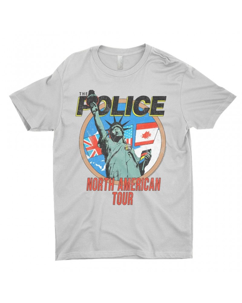 The Police T-Shirt | North America 1983 Colorful Concert Promotion Distressed Shirt $8.48 Shirts