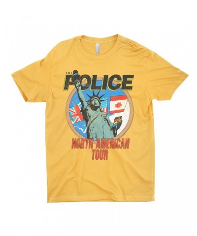 The Police T-Shirt | North America 1983 Colorful Concert Promotion Distressed Shirt $8.48 Shirts