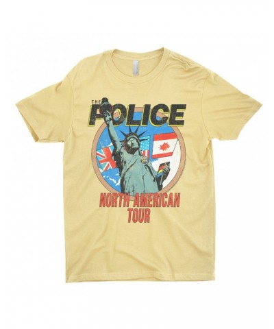 The Police T-Shirt | North America 1983 Colorful Concert Promotion Distressed Shirt $8.48 Shirts