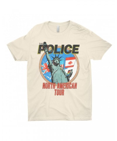 The Police T-Shirt | North America 1983 Colorful Concert Promotion Distressed Shirt $8.48 Shirts