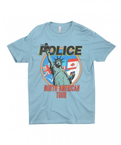 The Police T-Shirt | North America 1983 Colorful Concert Promotion Distressed Shirt $8.48 Shirts