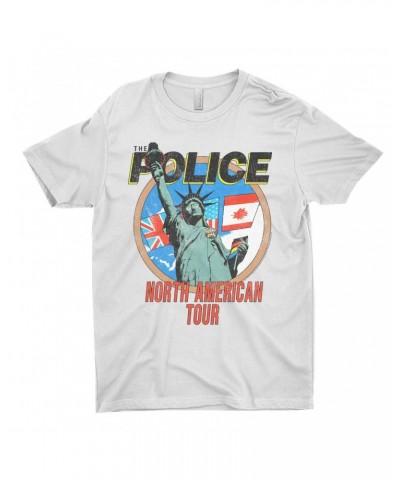 The Police T-Shirt | North America 1983 Colorful Concert Promotion Distressed Shirt $8.48 Shirts