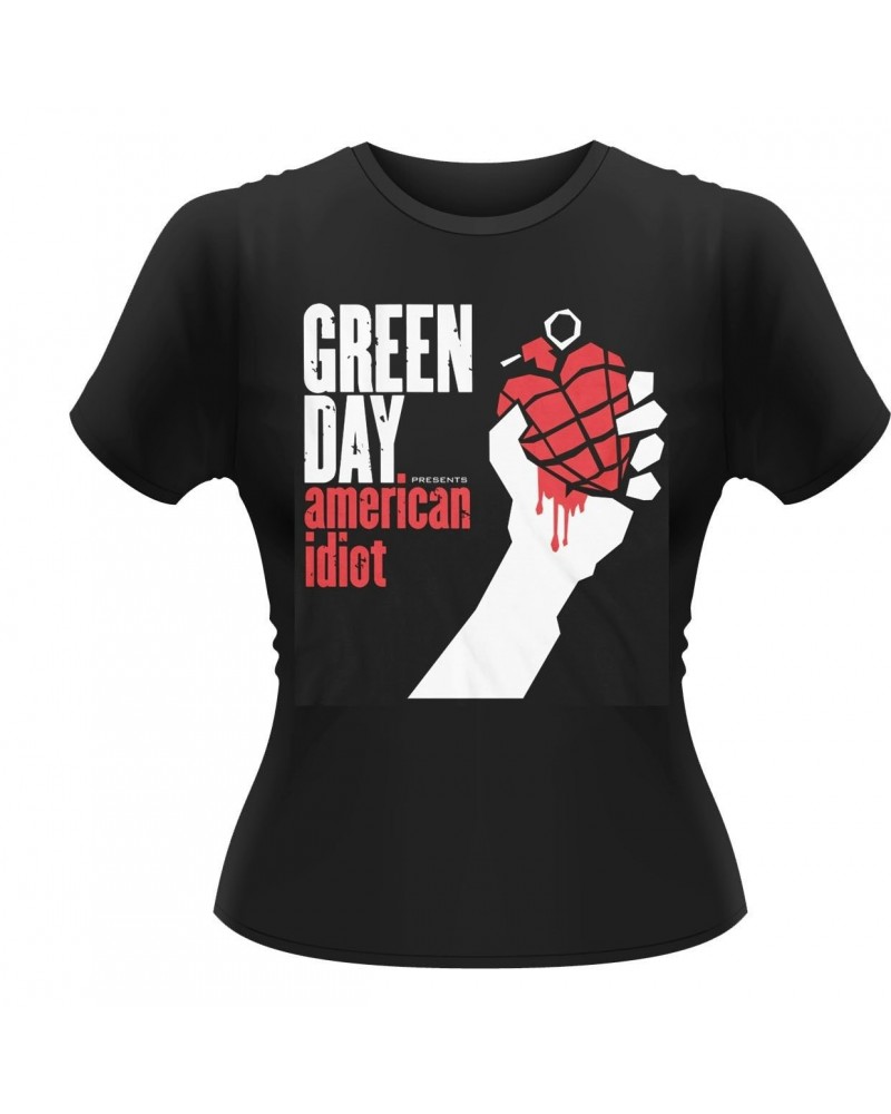 Green Day Women's T Shirt - American Idiot $16.13 Shirts