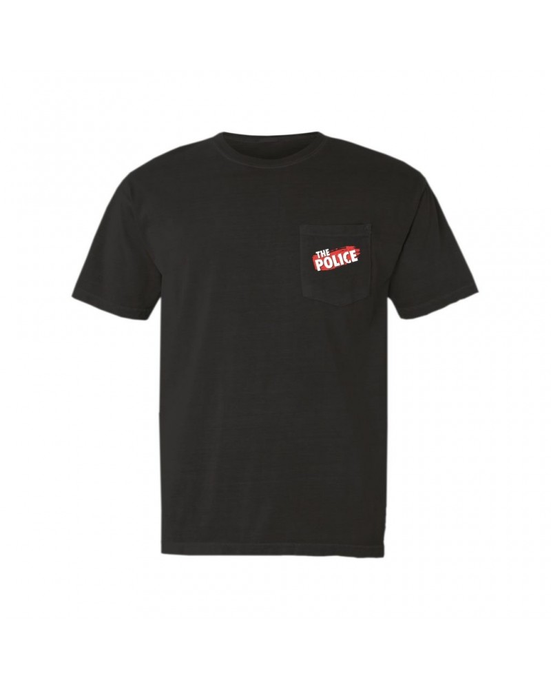 The Police T-Shirt | Brush Stoke Logo Pocket T-shirt $11.38 Shirts